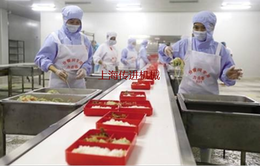 中央廚房配餐流水線，盒飯配餐輸送機(jī)