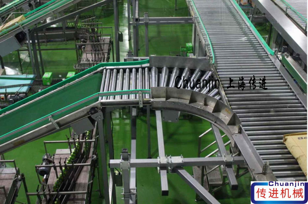 傳進機械設備==飲料生產輸送機 滾筒輸送機